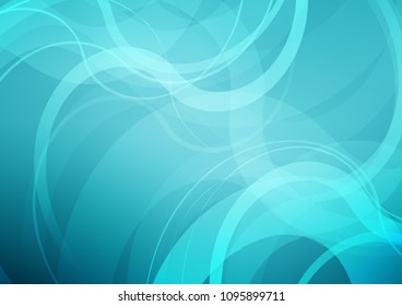 Light BLUE vector background with lamp shapes. Colorful abstract illustration with gradient lines. Pattern for your business design.