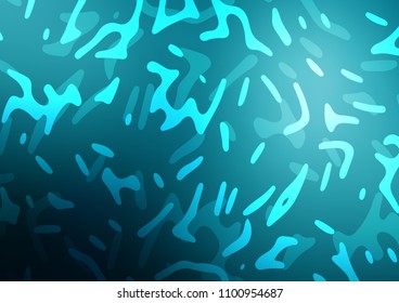 Light BLUE vector background with lamp shapes. A sample with blurred bubble shapes. A completely new template for your business design.