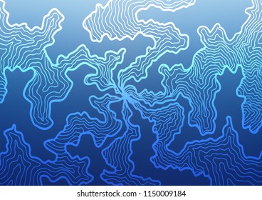 Light BLUE vector background with lamp shapes. Creative geometric illustration in marble style with gradient. The elegant pattern for brand book.