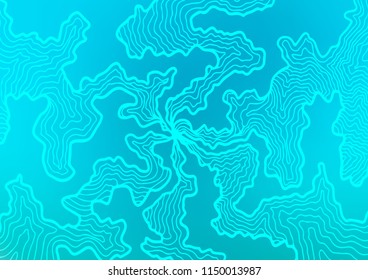 Light BLUE vector background with lamp shapes. An elegant bright illustration with gradient. Textured wave pattern for backgrounds.