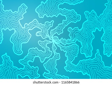 Light BLUE vector background with lamp shapes. Shining crooked illustration in marble style. Textured wave pattern for backgrounds.