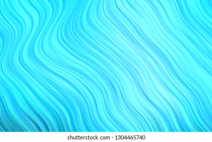 Light BLUE vector background with lamp shapes. Colorful abstract illustration with gradient lines. A completely new template for your business design.