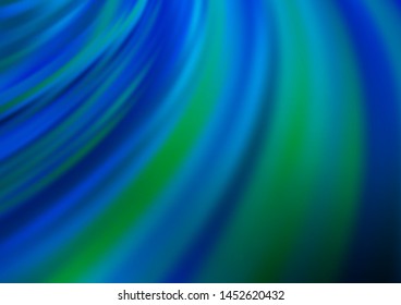 Light BLUE vector background with lamp shapes. Glitter abstract illustration with wry lines. Pattern for your business design.
