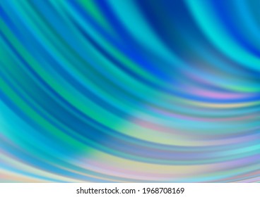 Light BLUE vector background with lamp shapes. Shining crooked illustration in marble style. The best blurred design for your business.