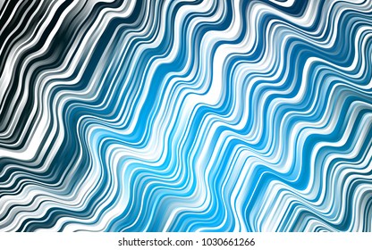 Light BLUE vector background with lava shapes. Colorful abstract illustration with gradient lines. Textured wave pattern for backgrounds.