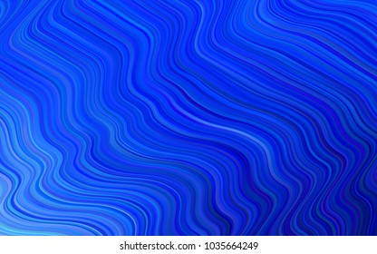 Light BLUE vector background with lava shapes. Glitter abstract illustration with wry lines. The elegant pattern for brand book.