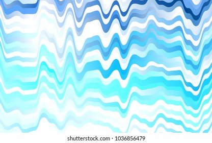 Light BLUE vector background with lava shapes. Modern gradient abstract illustration with bandy lines. Marble style for your business design.