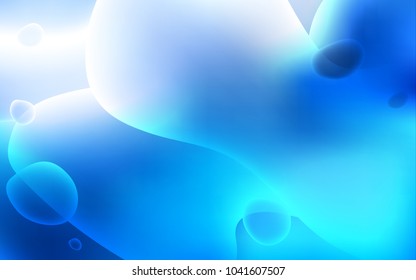 Light BLUE vector background with lava shapes. A vague circumflex abstract illustration with gradient. A completely new memphis design for your business.