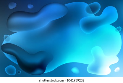 Light BLUE vector background with lava shapes. Colorful abstract illustration with gradient lines. The best blurred design for your business.