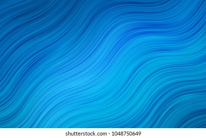 Light BLUE vector background with lava shapes. Glitter abstract illustration with wry lines. New composition for your brand book.