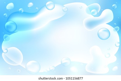 Light BLUE vector background with lava shapes. Glitter abstract illustration with wry lines. Pattern for your business design.