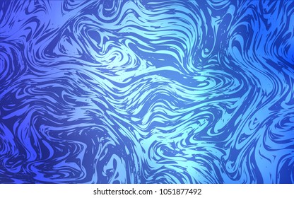 Light BLUE vector background with lava shapes. A completely new color illustration in marble style. Marble style for your business design.