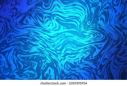 Light BLUE vector background with lava shapes. Shining illustration, which consist of blurred lines, circles. A completely new template for your business design.