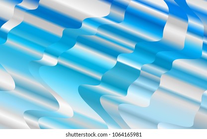 Light BLUE vector background with lava shapes. A vague circumflex abstract illustration with gradient. New composition for your brand book.