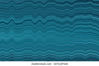 Light BLUE vector background with lava shapes. Modern gradient abstract illustration with bandy lines. Marble design for your web site.