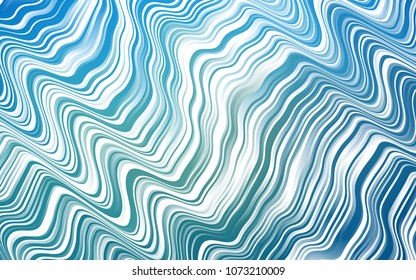 Light BLUE vector background with lava shapes. Modern gradient abstract illustration with bandy lines. Marble design for your web site.