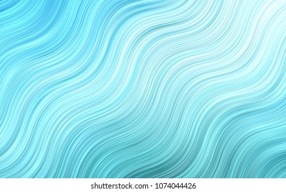 Light BLUE vector background with lava shapes. Glitter abstract illustration with wry lines. Marble style for your business design.