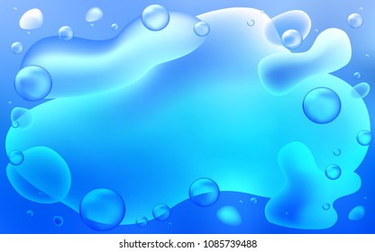 Light BLUE vector background with lava shapes. Glitter abstract illustration with wry lines. A new texture for your  ad, booklets, leaflets.