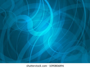 Light BLUE vector background with lava shapes. Glitter abstract illustration with wry lines. Marble style for your business design.