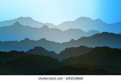 Light BLUE vector background with lava shapes. Blurred geometric sample with gradient bubbles.  New composition for your brand book.