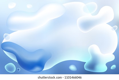 Light BLUE vector background with lava shapes. Glitter abstract illustration with wry lines. Brand-new design for your ads, poster, banner.