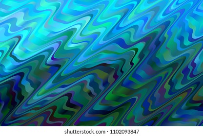 Light BLUE vector background with lava shapes. Glitter abstract illustration with wry lines. A completely new marble design for your business.