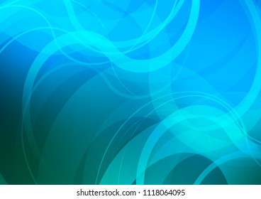 Light BLUE vector background with lava shapes. A sample with blurred bubble shapes. The template for cell phone backgrounds.