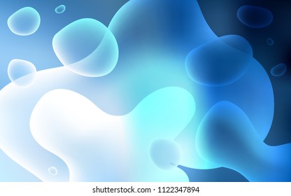 Light BLUE vector background with lava shapes. An elegant bright illustration with gradient. A new texture for your  ad, booklets, leaflets.