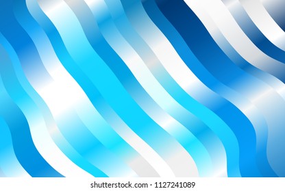 Light BLUE vector background with lava shapes. A vague circumflex abstract illustration with gradient. Brand-new design for your ads, poster, banner.