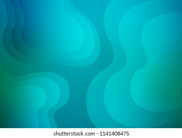 Light BLUE vector background with lava shapes. Modern gradient abstract illustration with bandy lines. New composition for your brand book.