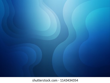 Light BLUE vector background with lava shapes. Colorful abstract illustration with gradient lines. A completely new marble design for your business.