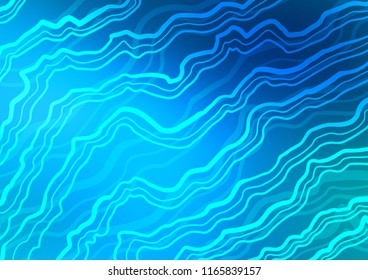 Light BLUE vector background with lava shapes. Shining illustration, which consist of blurred lines, circles. Marble design for your web site.