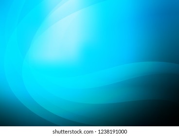 Light BLUE vector background with lava shapes. A vague circumflex abstract illustration with gradient. The elegant pattern for brand book.