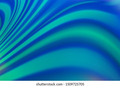 Light BLUE vector background with lava shapes. Modern gradient abstract illustration with bandy lines. New composition for your brand book.