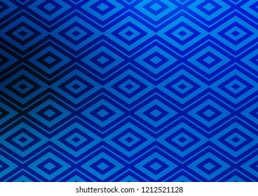Light BLUE vector background with lines, rhombuses. Colorful decorative design in simple style with lines, rhombuses. Pattern for websites, landing pages.