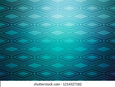 Light BLUE vector background with lines, rhombuses. Modern geometric abstract illustration with lines, squares. Pattern for business booklets, leaflets.