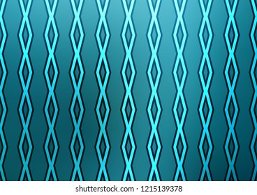 Light BLUE vector background with lines, rhombuses. Modern geometric abstract illustration with lines, squares. Pattern for ads, posters, banners.