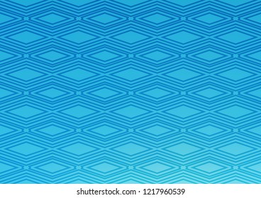 Light BLUE vector background with lines, rhombuses. Glitter abstract illustration with colorful lines, rhombuses. Smart design for your business advert.