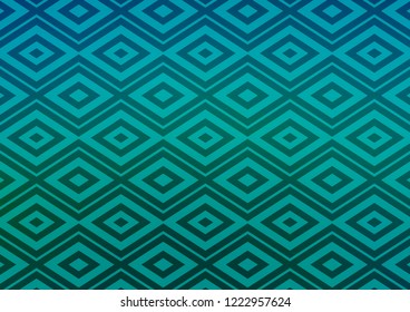 Light BLUE vector background with lines, rhombuses. Colorful illustration with lines, cubes on abstract template. Pattern for ads, posters, banners.