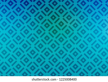 Light BLUE vector background with lines, rhombuses. Colorful illustration with lines, cubes on abstract template. Pattern for ads, posters, banners.