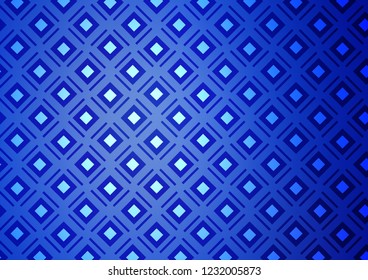 Light BLUE vector background with lines, rhombuses. Colorful illustration with lines, cubes on abstract template. Pattern for ads, posters, banners.