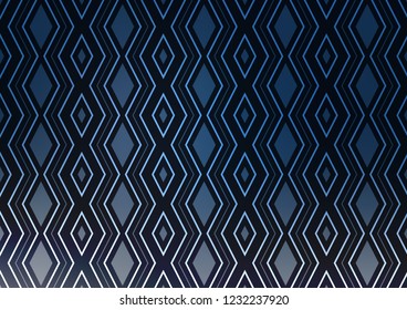 Light BLUE vector background with lines, rhombuses. Colorful illustration with lines, cubes on abstract template. Backdrop for TV commercials.