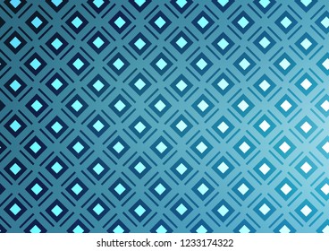 Light BLUE vector background with lines, rhombuses. Modern geometric abstract illustration with lines, squares. Smart design for your business advert.