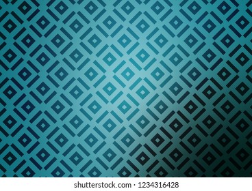 Light BLUE vector background with lines, rhombuses. Shining colorful illustration with lines, rectangles. Pattern for business booklets, leaflets.