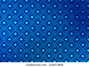 Light BLUE vector background with lines, rhombuses. Shining colorful illustration with lines, rectangles. Backdrop for TV commercials.