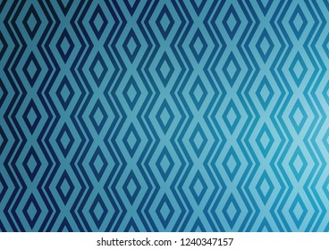 Light BLUE vector background with lines, rhombuses. Colorful decorative design in simple style with lines, rhombuses. Pattern for websites, landing pages.