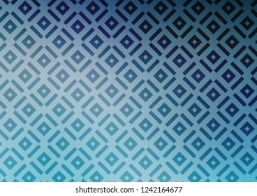 Light BLUE vector background with lines, rhombuses. Shining colorful illustration with lines, rectangles. Backdrop for TV commercials.