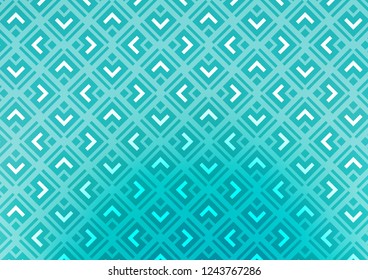 Light BLUE vector background with lines, rhombuses. Colorful lines, squares on abstract background with gradient. Pattern for ads, posters, banners.