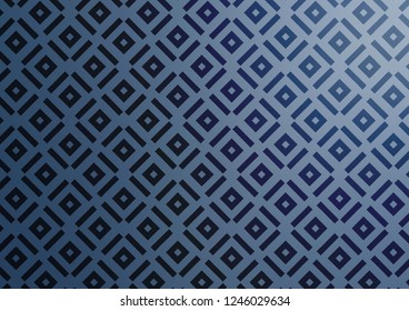 Light BLUE vector background with lines, rhombuses. Colorful illustration with lines, cubes on abstract template. Best design for your ad, poster, banner.