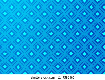 Light BLUE vector background with lines, rhombuses. Glitter abstract illustration with colorful lines, rhombuses. Pattern for ads, posters, banners.